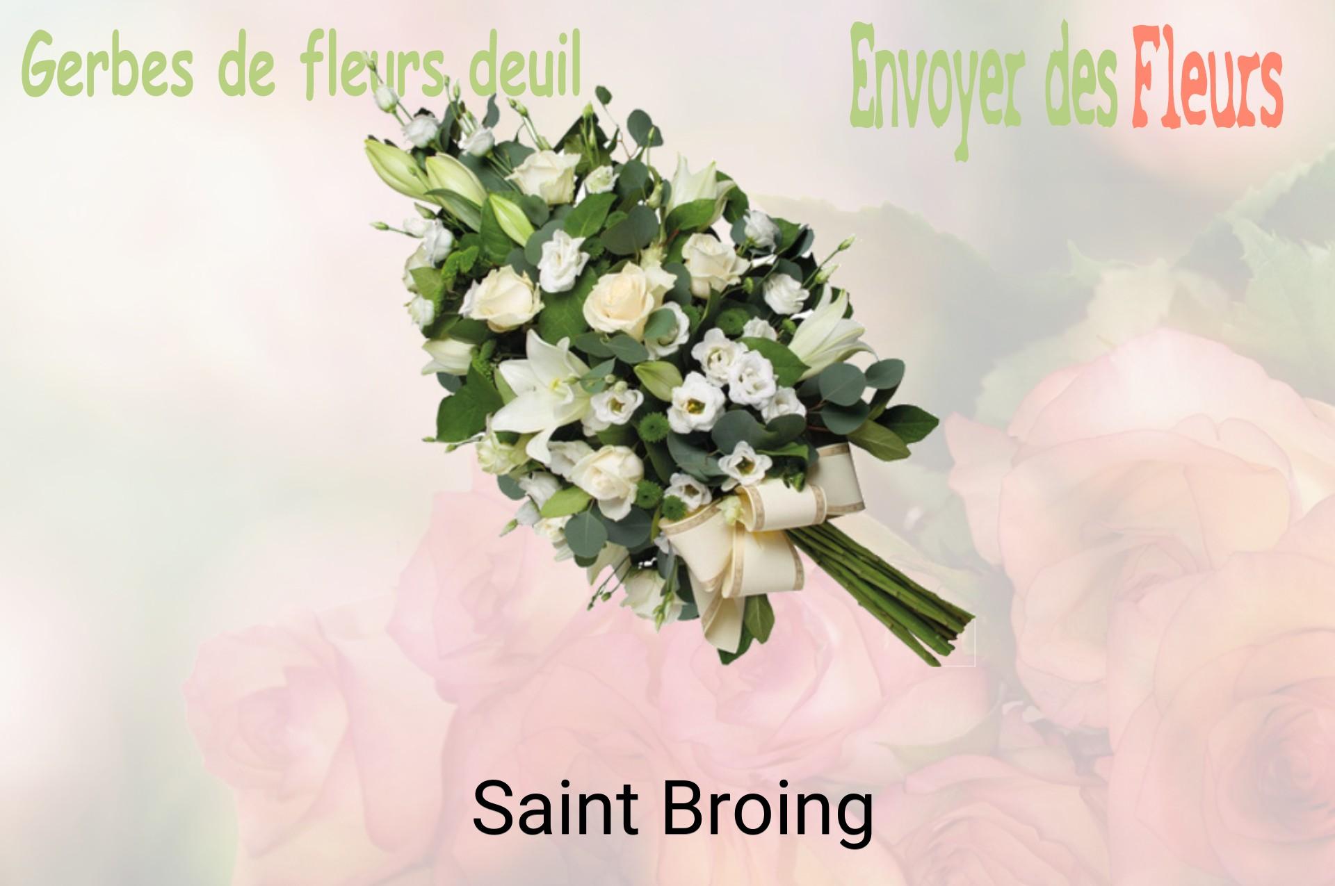 Gerbe de fleurs de deuil livrée à Saint-Broing